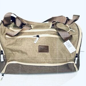 NWT Bella Russo Tan Duffle 20” and Brown Travel Duffel Bag